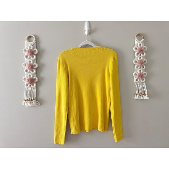 Lauren Ralph Lauren Ribbed Sweater Size XL Crewneck Long Sleeves Gold Buttons - Picture 3 of 9